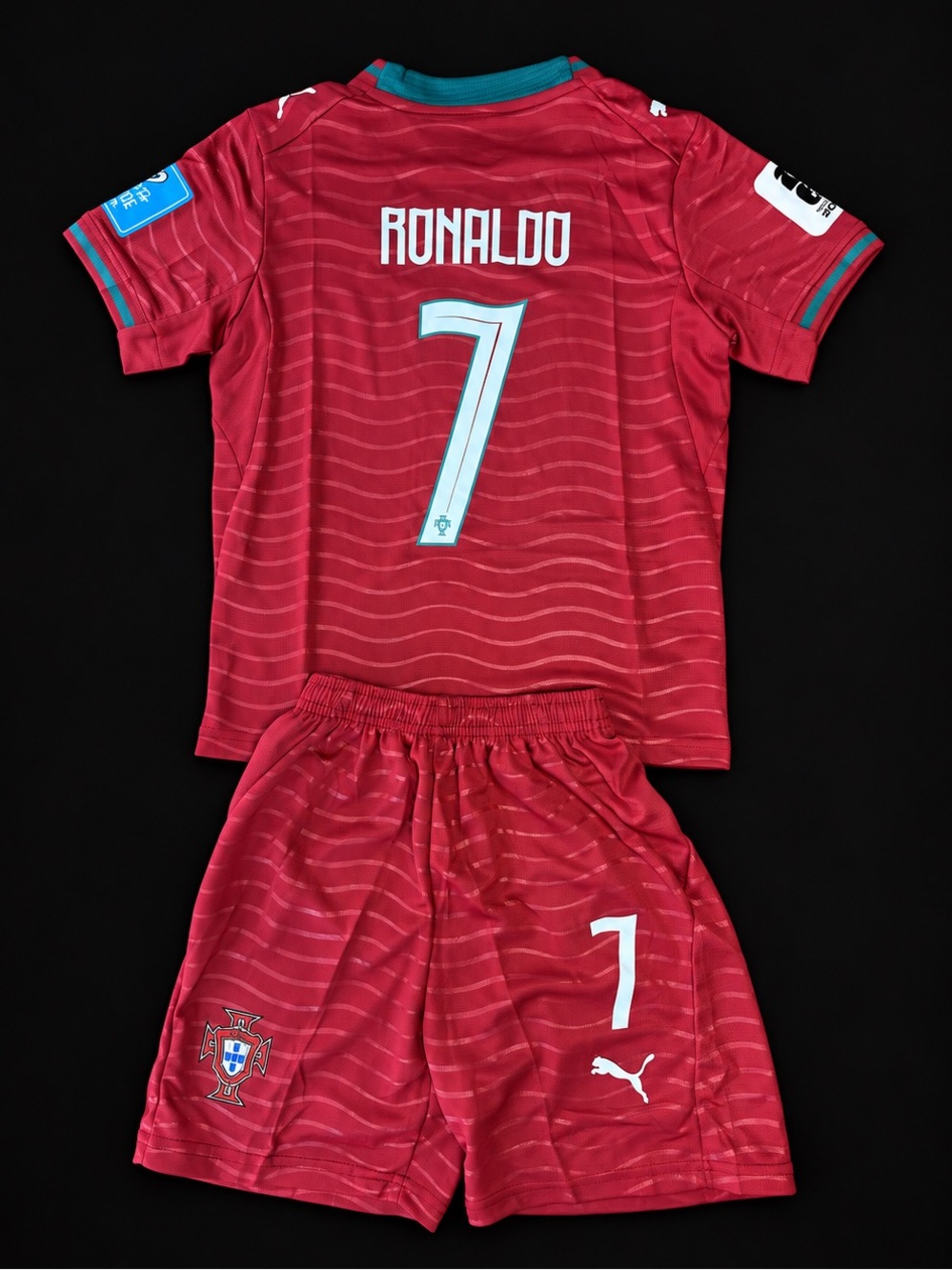 Cristiano Ronaldo #7 Portugal Puma Kids Jersey & Shorts Set HOME